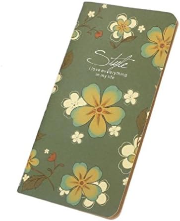 Geneic Vintage Leaf Cover Loose Leaf Blank Notebook Green (Green)