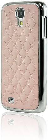 LiViTech(TM) CC Design Cushion Quilted Deluxe Chrome PU Leather Case for Samsung Galaxy S4 I9500 (Pink)