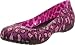crocs Women's Carlisa Leopard Ballet Flat,Viola/Black,11 M US
