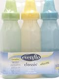 Evenflo Classic Tinted BPA Free Bottles 8oz 3-pack, Boy Colors