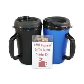 Gourmet 20 oz ThermoServ Coffee Blue & Black Mug Kit