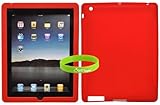 CrazyOnDigital Red Sillicon Skin Case for Apple iPad 2 iPad2 2nd Generation ....