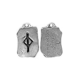 jera - Completion, Ancient Runes of Prophecy Pewter Pendant on Faux Leather Braided Necklace