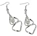 Blingy Swingy Silver Finished Twist Spiral Dangle Earrings 3