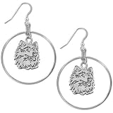 Connecticut Huskies (UConn) School Charm Hoop Earrings