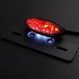 Black Bracket Clear Lens 12V LED White Red Motorcycle Brake Tail Light Lamp... by Astra Security