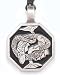 CELTIC FISH Silver Tone PEWTER Pendant Necklace