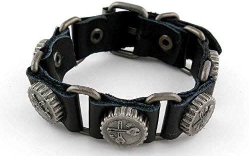 1 Piece Women's Men's Fashion Strand Bracelet Leather Handmade 7013 Spanner Tools Braided Bangle