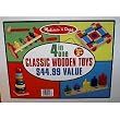4 In One Melissa & Doug Classic Wooden Toys - Stack & Sort Board, Deluxe Wooden Pound-A-Peg, Rainbow Stacker & Unit Blocks on Wheels 4 In One Melissa & Doug Classic Wooden Toys - Stack & Sort Board, Deluxe Wooden Pound-A-Peg, Rainbow Stacker & Unit Blocks on Wheels