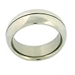 Stainless Steel Ring Band 316L Rounded Grooved Polish Finish Unisex 8mm Width by Bucasi