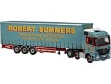 Review Corgi CC13803 / Diecast Model Mercedes-Benz Actros Curtainside (Robert Summers) in Turquoise