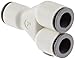 Legris 6340 60 00WP2 LIQUIfit Push-to-Connect Fitting, Wye, 3/8