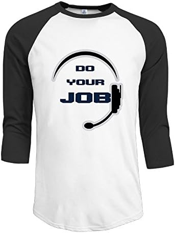 Man Do Your Job Patriots Earpiece 3/4 Sleeve Baseball Tshirt Raglan Jersey Shirt