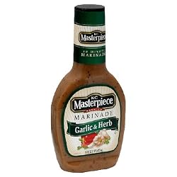 Kc Masterpiece Marinade Garlic & Herb, 16-Ounces Plastic Bottles (Pack of 6)