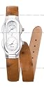 Philip Stein Teslar Womens Brown Ostrich Strap Mother of Pearl Dial Dual Time Watch 4-F-MOP-OWT