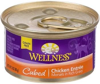 Wellness Grain-Free Cubed Chicken Entree Canned Cat Food (3 oz. (24 in case))