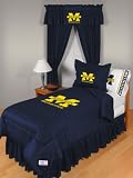 Michigan Wolverines Jersey Mesh Full Size Bedskirt
