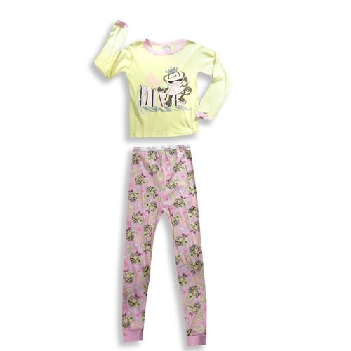 Carters Watch Your Wear   Girls Long Sleeve Pajamas, Yellow, Pink