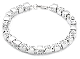 Buckley Ladies Rhodium Spinning Squares Bracelet