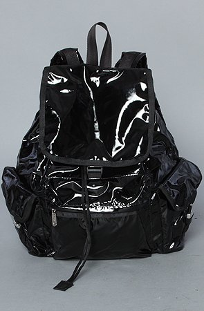 LeSportsac The Voyager Backpack in Black Patent,Bags (Handbags/Totes) for Women