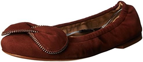 See By Chloe Women's Zipped Knot Ballet Flat,Brown,38 EU/8 M US