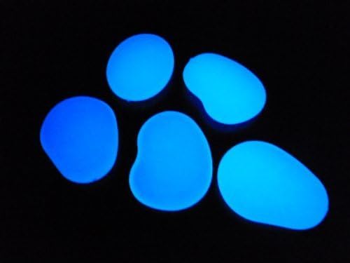 Eqhome® 100 pcs Super-bright Light-emitting Luminous Stone Marbles Highlighting Fluorescent Fish Tank Aquarium Pebbles (Blue)