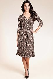 Leopard Print Mock Wrap Dress