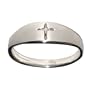 Sterling Silver Graduated Oxidized Cross Ring