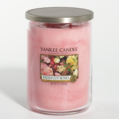 Fresh Cut Roses - 2 Wick 22 Oz Large Tumbler Jar