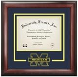 University of Michigan Cherry Wood Spirit Diploma Frame