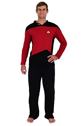 Robe Factory Unisex Star Trek NG Red Command Uniform Pajamas Set