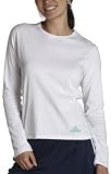 adidas Womens Featherweight Embroidered Logo Long-Sleeve Top