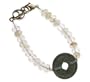 Rutilated Quartz "Guardian Angel" Bracelet with Chinese Coin - 7 1/2"