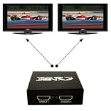 Neet® - 2 Way HDMI SPLITTER BOX 1x2 Port (1 input 2 output) - Active Amplifier - v1.3b -1080p Full HD - Display HD on 2 TVs - Free Shipping