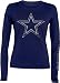 Dallas Cowboys -Women's- Navy Giant Logo Long Sleeve Tee