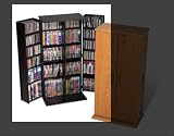 Black Finish Medium Deluxe Media Storage With Lock By Prepac Furniture