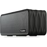 Polaris V8 -  9W(4.5W X 2) Portable Bluetooth Speaker with FM-radio, Micro SD MP3 Player, NFC, LED Display and Removable 18650 Li-ion Battery (Black)