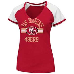 NFL San Francisco 49ers V-Neck Tee, Medium