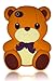 Apple iPhone 4, 4s Bastex Slim Fit,Rubberized,TPU Teddy Bear Case for Apple iPhone 4, 4s - Brown