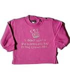 Sweat fuchsia 2-3 yrs 'I didn't ask to be a princess but if the crown fits'