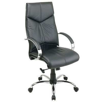 Deluxe High Back Executive Leather Chair w Chrome Base On Sale