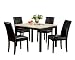 ACME Contemporary Faux Marble Dining Set, White