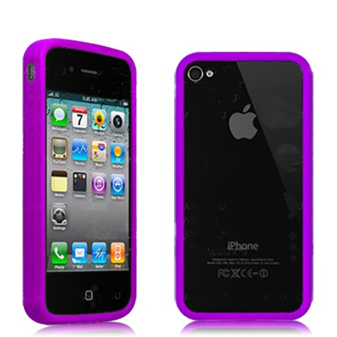 Bumper Case Cover for Apple iPhone 4 4G Purple D84