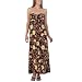Juniors' Mossimo Supply Co. Long Ruched Dress - Brown/ Pink Print