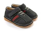 Boy Squeaky Shoes, Black/Brown, Sporty, Running, Tennis, Stripes, Removable Squeaker (Toddler/kid/children)