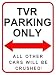 TVR Parking Only Mini Metal Wall Sign
