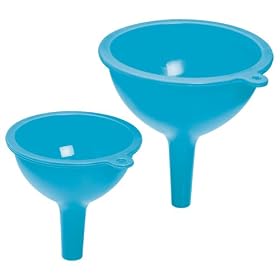 Kitchen Craft Colourworks Silicone Funnels, Blue, Set of 2