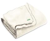 Ambajam Jumbo Cuddle Blanket (Vanilla Cream with Brown Trim)
