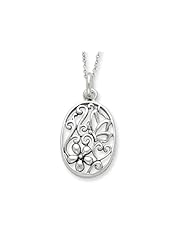 Sentimental Expressions(tm) Sterling Silver Antiqued I Appreciate You My Daughter 18 Inch Necklace