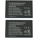 Produkt-Bild: 2 x Power Li-Ion Akku Typ NP-60 (kein Original) f&uuml;r Yakumo Mega-Image 34 Mega-Image 37 Mega-Image 47 Mega-Image IV Mega-Image VI Cammaster SD 482 Mega-Image 811x